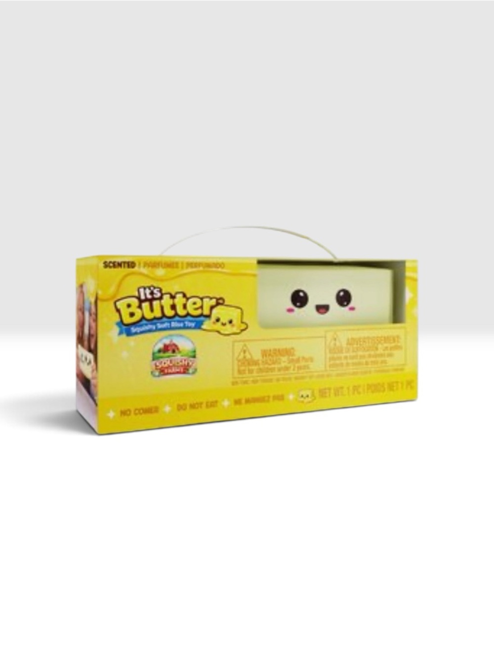 Butter Yellow Scented Squishy Toy with Smiling Face